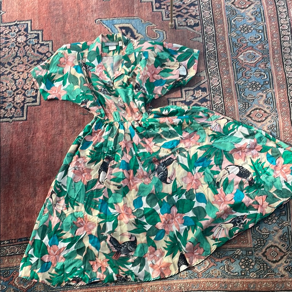 Floral Green Dress